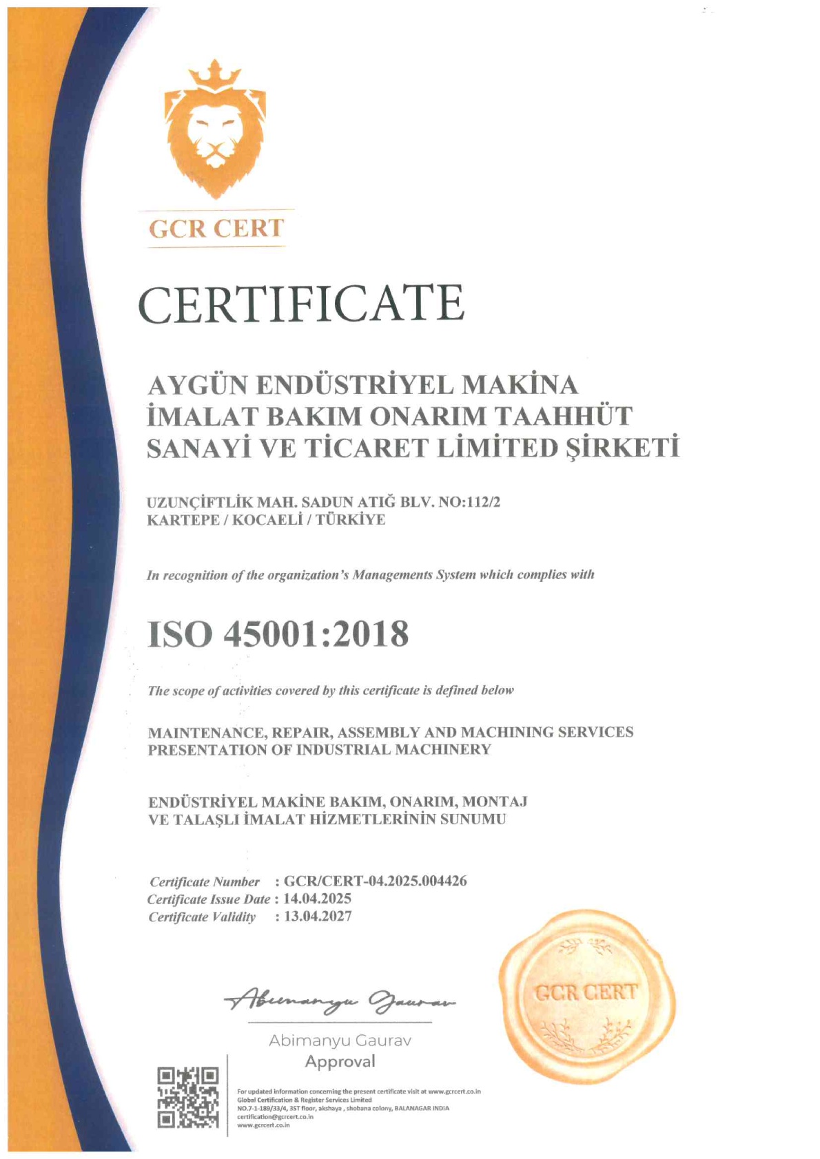 ISO 45001:2018